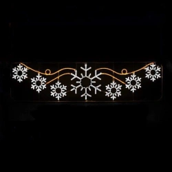 Stretch LED "New Year's patterns" - decorative street lamp, mounted on a supporting cable (modifications 220V, 24V,1).