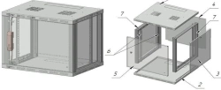 Telecommunication wall cupboard ??-?-6U-530x350-??