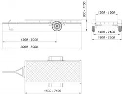 Car trailer (up to 750 kg) - Trailer76 71799