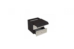 Sonata LD 628.150.000 bedside table with sliding lid (Grey/Chocolate/Wenge Tsavo)