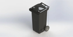 Mobile waste bin 120l Art.23.C21 (20.801.98.PE; 21.051.98.T)