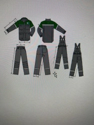 Suit for protection against general industrial pollution (jacket+pants)