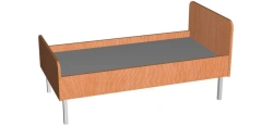 Single children's bed on metal legs (Art. No. 50046-048)