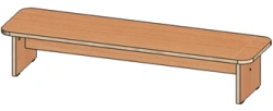 Wooden bench. Standard