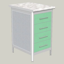 Drawer unit with four drawers model LTG-4