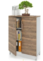 ZAMM cupboard (hinged) 3 shelves, 2 doors, on metal frame