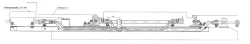 SP-6M ELECTRRO-DRIVE GARNITURE FOR R65 MARK 1/11 STREET TRANSFER FOR 750 M RADIUS CIRCULAR CIRCLE ON IRON-BETON BASE (pro