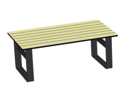 Bench made of HPL plastic