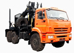 Timber hauler truck with CMU (GM) (LLC "VELMASH-SERVICE" VM10L74M, ), model 336968 on chassis KAMAZ-43118-50/A5/RR/RS