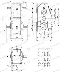 Vertical spur gearbox CTV - 610SPR