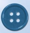 Glass-filled polyamide button, four-hole, 17 mm diameter, assorted colours