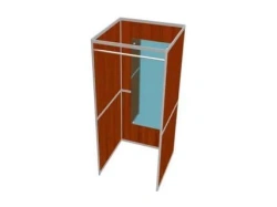 Fitting cabin, marking of "Yuginteriermebel" Ltd.