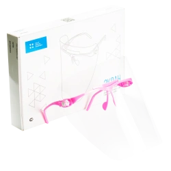 Screen "E3-CELIT" polymer transparent screen for eye and respiratory protection of dentist, 1 frame, 5 shields, frame colour pin
