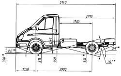 GAZelle BUSINESS chassis, Modification 33025, Dual-fuel engine (petrol/gas LPG) Euro-5, N1