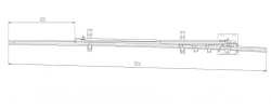 Curved frame rail of P50 type with straight shank of the project 2642.03.020RK2-01