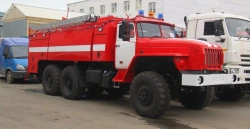 Foam extinguishing fire fighting vehicle APT 9,0-70 (4320), on chassis Ural 4320-1951-60, 4320-1951-62, 4320-1951-70, 4320-1951-