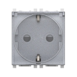 CADUCEUS ALING Experience flush-mounted socket outlet with grounding with blinds with transparent cover without centre screw 16A