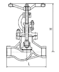 Steel coupling shut-off valve KZ DN 6-600 PN 1.6-16 MPa