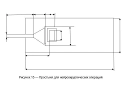 Sheet for neurosurgical operations, forming part of the Disposable Nonwoven Clothing Set for Restraint