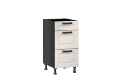 Mocha LD.274180.000 Front set for kitchen cabinet 400 with 3 drawers (5) (Cashmere )