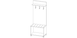 Set of furniture for common room "Salvador" Luggage rack Art.V401 S01