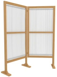 Two-section medical screen SHRD-2 from the set of general hospital furniture "LABROMED-3" according to TU 9452-009-13305037-2008