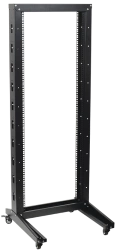 LF05-42U66-1R ITK 19" single frame rack, 42U, 600x600, on rollers, black