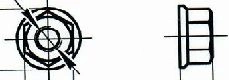 Nut for screws, article no. 415.030