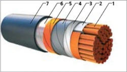 Power cables with plastic insulation, not spreading combustion, in cold-resistant version for voltage 6 kV VVGng(A)-HL