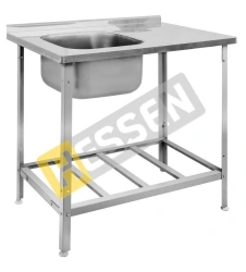 Table with built-in solid stainless steel bathtub VTSP 9/6