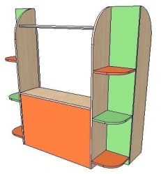 Shelving unit "Theatre Corner" FN.MDU.01.59.00.00.00.00
