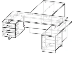 Chairman's desk with SP2 cabinet
