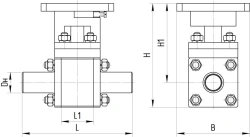 Ball shut-off valve ATEK.491811.015