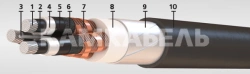 Power cable with aluminium conductors insulated with cross-linked polyethylene for voltage 6, 10, 15, 20, 35 kV APvBV according