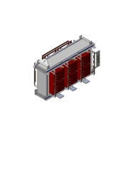 Dry-type power transformer for mining equipment (three-rod construction) with capacity less than 500 kVA TCP(RG)-150/6