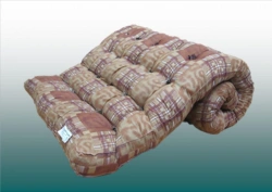 Cotton mattresses of mixed fabrics with inner filling of plastic cotton wool.