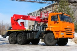 Self-propelled boom lift with working platform PSS-131.22E based on KAMAZ 43253-G5, 43502-D5, 43118-A5, 43118-50, 4311 chassis.