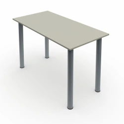 Pupil's table 2-seater on round supports