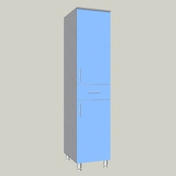 General purpose two-door cupboard with drawer model MSHU-7