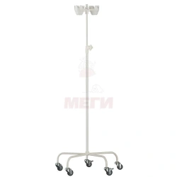 ??-01-"???" (310) Medical tripod for infusions five-supported, metal on wheels with rubber tyre