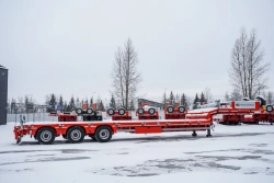 Semitrailer Tverstroimash 993931 modification 0021 variant - platform sliding along the length with gangways and extensions