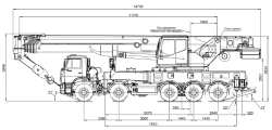 Truck crane ??-75721-1 and its modifications (using the cab ??-55713.52.100-6 and its modifications) (special, auto crane) (spec