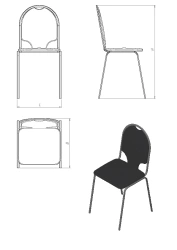 Kitchen chair (series STU.K)