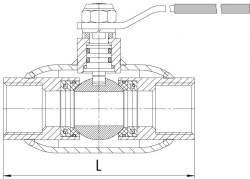 Coupling ball valve KSHZ DN 15-400 PN 1,6-4,0 MPa