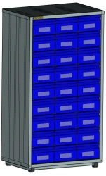 Cupboard for storing cards
