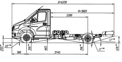 Chassis GAZelle NN, Modification A21R36, Dual fuel engine (petrol/ CNG )