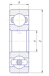 Bearing 6-1000814K GOST 520-2011