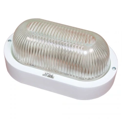 1005500883 "Bannik" 1401 Oval small NPP 03-60-021 IP54 white plastic. GI Luminaire