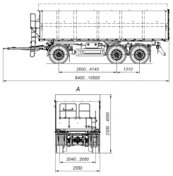 Tipper trailer 8595-42 with axles PLANT 1201-2410002T with load capacity 12 tonnes