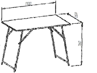 Folding field table EkoMet Ltd.